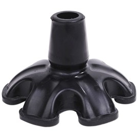 Lebonarie Walking Stick Replacement Rubber Tips, Rubber Tips for Walking Sticks, Non-Slip Processing, Fall Prevention, Non-Slip (Black, 6 pieces, 0.75 inches (19 mm))