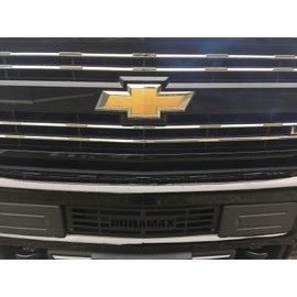 Mountains2Metal "Duramax Stainless Steel Powder Coated Black Bumper Grille Insert Compatible with 2015-2019 Chevy Silverado 2500 3500 HD M2M #400-60-1