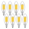 CRLight 6W Dimmable LED Candelabra Bulb 80W Equivalent 800LM, 6