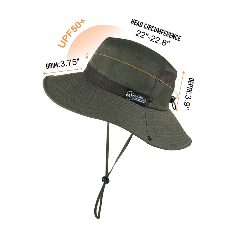 Koreshion Men Sun Hat UV UPF Wide Brim Summer Hat