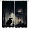 Cortinas góticas de cuervo para decoración de pájaros, cuervo negro,