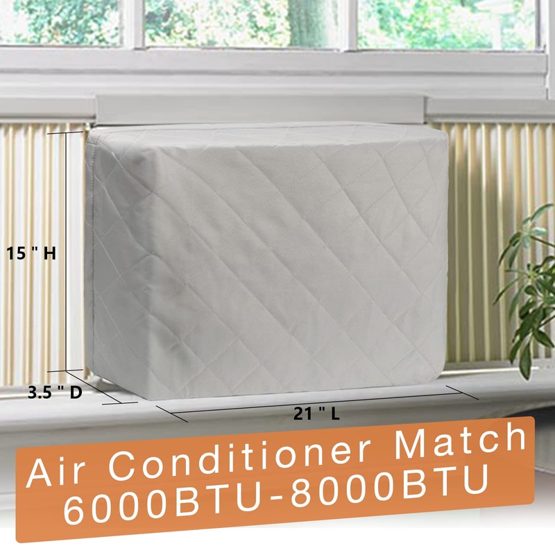 HOXHA 2 Pack Indoor Air Conditioner Cover for Window Units,