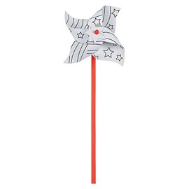 Fun Express DIY Patriotic Pinwheels - Makes 12 - USA and 4th of July Craft Kit for Child, Little Kid