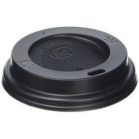 Fiesta HW08HL040-2 Lid For Hot Cups, 8 oz., Black (Pack 50)