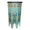Moroccan Handmade Wood Table Side Tall Delicate Hand Painted Exquisite