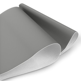 Marine Vinyl Fabric, 0.9MM Thick Soft Smooth Waterproof Synthetic Fabric Material, Outdoor Boat Automotive, DIY and Crafting Pleather (Grey, 1Yd (54'' X 36'' inch))