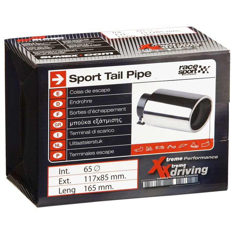 SUMEX Oval Exhaust Trim Stainless Steel DTM-1