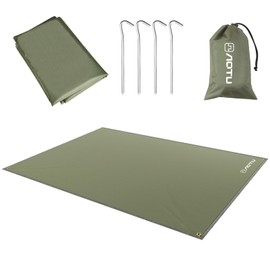 Flintronic 2.2M*1.5M Ultralight Camping Tarp, Lightweight Tarp Shelter for Hammock, Shelter Ground Mat Tent Footprint, Perfect for Backpacking, Hiking, Camping, ArmyGreen