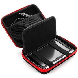 deleyCON Navi Tasche Navi Case Tasche für Navigationsgeräte - 6 Zoll & 6,2 Zoll (17x12x4,5cm) - Robust & Stoßsicher - 1 Innenfach - Rot