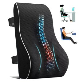 Memory Foam Lumbar Support Cushion for Home Office Car Seat Back Chair Pillow US
