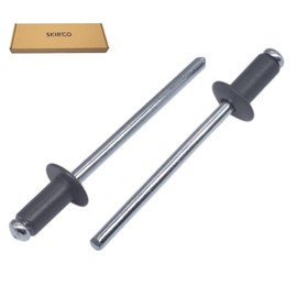 SKIR'CO Pack of 500 Painted Blind Rivets 3.2 x 8 mm, Dome Head, DIN 7337, Aluminium Rivets, Pop Rivets (500, Anthracite Grey RAL 7016)