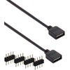 2-Pack DC 1 Female to 2 Way 4 Pins Splitter