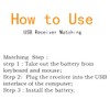 Receptor USB para combinaciones de teclado y mouse TzBBL-MOFII 2.4G