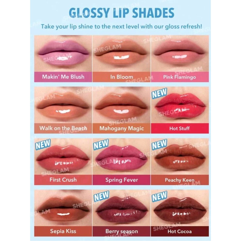 Sheglam Rellenador De Labios Brillantes Pout-perfec Plumper 12piezas