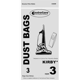 EnviroCare Replacement Vacuum Cleaner Dust Bags Compatible with Kirby Style 3 Heritage II Series Uprights 3 Bags