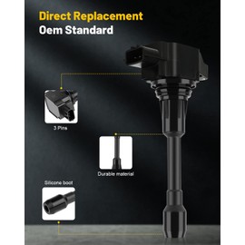 OCPTY Ignition Coil Coils Pack iridium Spark Plugs fits UF-549 C1696 5C1753 for Nissan for Altima Cube Rogue Sentra Versa NV200 1.6L 1.8L 2.0L l4 set of 4