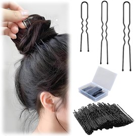 XIANFQNKJ U-shaped Pin, U Pins, U-Pins, Hair Pins, 150 Pieces, 2.0 + 2.8 inches (5 cm) + 2.8 inches (5 cm) + 2.8 inches (6 cm) + 2.8 inches (7 cm) Each Includes Storage Case, Hair Accessories, Tiers,
