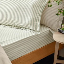 Yard Hebden Striped 100% Cotton Fitted Sheet
