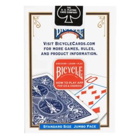 Bicycle NEW - BICYCLE - JUMBO Plastic Coated Playing Cards - BLUE -