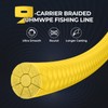 KastKing Hammer Alpha 9 Braided Fishing Line, Yellow, 15LB, 150Yds,