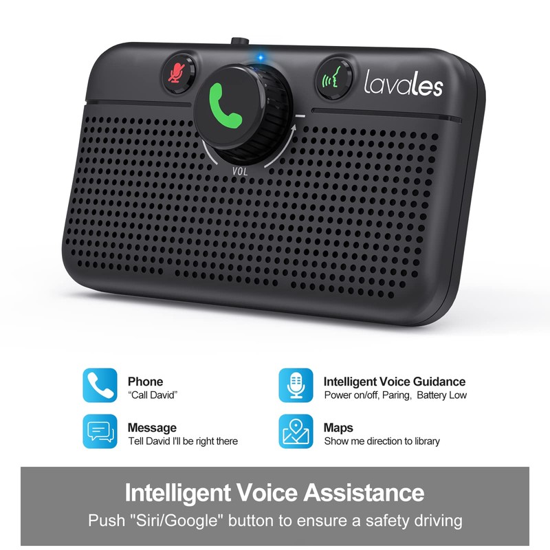 Lavales Bluetooth 5.3 Car Speaker, Handsfree Wireless Bluetooth Speaker Kit