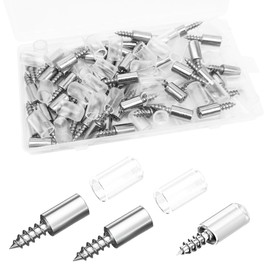 Alamic Shelf Pegs Shelf Pins 50 PCS Shelf Support Pegs with Anti-Slip Sleeve Shelf Brackets Pegs Shelf Holders Pegs Cabinet Shelf Supports Bookshelf Pegs for Shelves