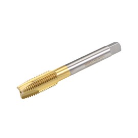uxcell Spiral Point Plug Threading Tap M12 x 1.5 Thread, Ground Threads H2 3 Flutes, High Speed Steel HSS 6542, Titanium Coated, Metric Screw Taps Tapping Bit for Thread Repair