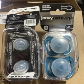 JOOVY 2 Piece Airnoogie Pacifier, Turquoise, Small