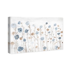 Wynwood Studio Beautiful Growth Light Blue Canvas Print Wall Art for Living Room, Bedroom, and Bathroom, 30" x 20", Gallery Wrapped