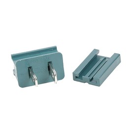 Novelty Lights SPT-2 Male Vampire Plugs, 5 Pack Green Polarized 10 Amp Snap-On Power Connectors for Christmas Lights and 18 AWG Parallel Lamp Cord