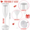 Domensi 40 Pcs Champagne Flutes Bulk 6 oz Christmas Acrylic