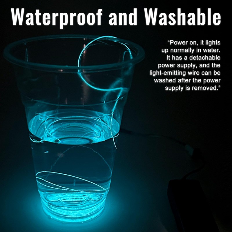 Electroluminescent Luminous Weaving Sewing Embroidery Thread,Glow in The Dark Embroidery