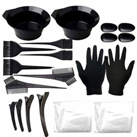 Hair Dyeing Essentials 20-Piece Tool Set (Black) DP48030 2ea