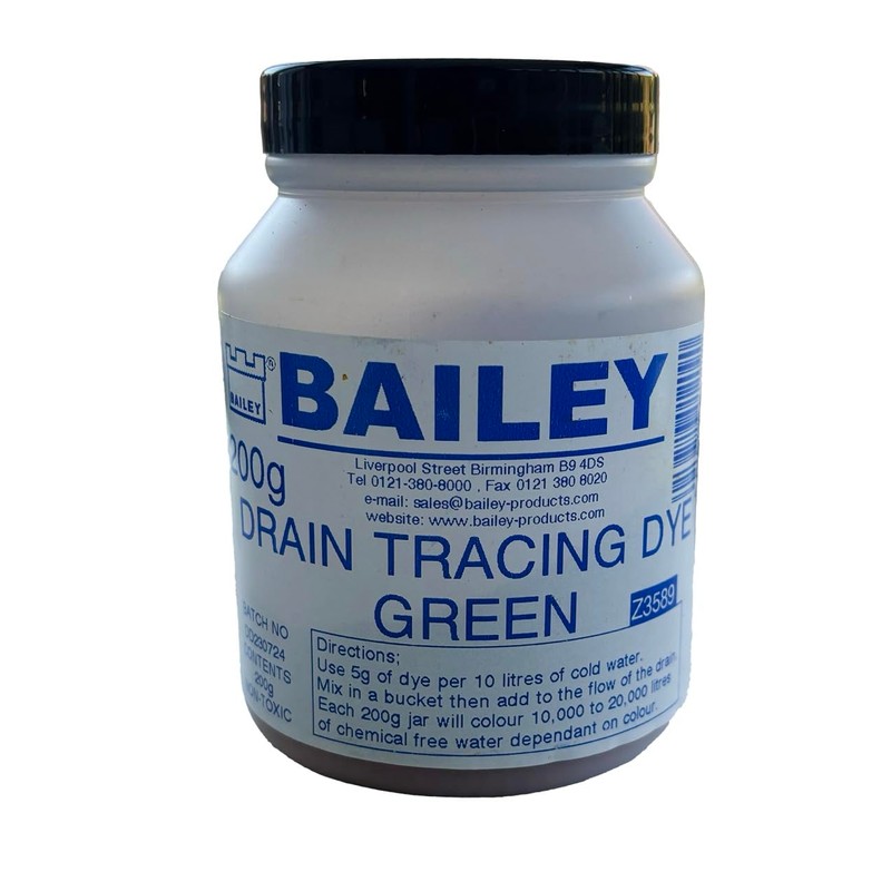 Tolbest Bailey Green Drain Dye - Professional Grade Drain Tracing