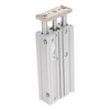 3 Stem Pneumatic Cylinder Aluminum Alloy Double Acting Air Cylinder