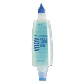 Tombow 52180 MONO Aqua Liquid Glue, 1.69 Ounce, 1-Pack. Dual Tip Dispenser for Precise to Full Coverage Application that Dries Clear.