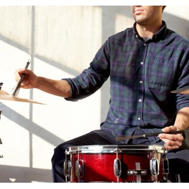 byou Drum Brushes,Drum Sticks Brush Retractable Wire Percussion Brushes with Comfortable Rubber Handles and Storage Bag for Jazz Folk Music 1 Pair