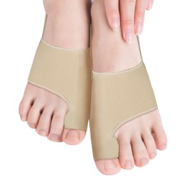 Twoyu Bunion Corrector for Women and Men, Big Toe Straightener, Relief Splint Pads, Brace Socks Corrector, Hallux Valgus (Beige)
