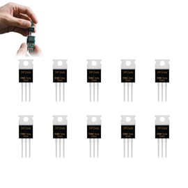 Pack of 10 IRFZ44N N-Channel Power MOSFET Transistor - High Efficiency with 49A and 55V for Applications in Power Electronics and Hobby Electronics, High Performance MOSFET Transistor