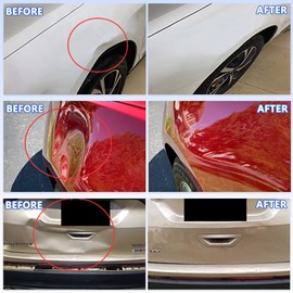 Poakkus 117 PCS Professional Paintless Dent Repair Kit, Car Dent Remover with Golden Lifter, Bridge Puller, Slide Hammer & Suction Cups for Auto Body Dents, Hail Damage, Door Dings, Creases