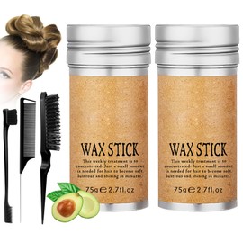 Hair Wax Stick 2 Stück Wax Stick for Hair Haarwachs Stick Wachs Stick Haare Hair Stick Geeignet für die Pflege und das Styling Fliegender Haare mit 3 Kämmen