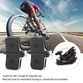 Bike Brake Pads, 4 Pairs Disc Brake Pad Set Semi Metal Resin Bike Bicycle Disc Brake Pads for SAINT M810, M820, ZEE M640 and Replacement Other Same Desgin Bicycle Disc Brake Pads