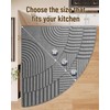Carvapet 39" Corner Kitchen Rug, Sector Non-Slip Absorbent Floor Mat