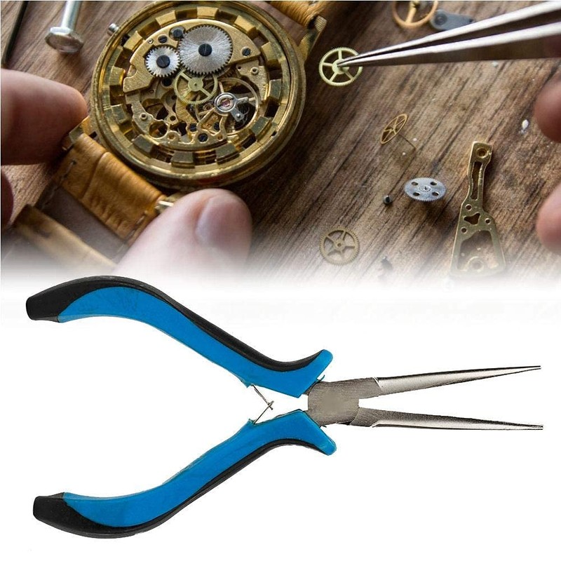 Small needle nose pliers, jewellery pliers, long nose diagonal pliers,