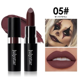 Dark Brown Lipstick, Halloween Paintings and Dark Makeup, Role Play and Unique Party, Multiple Colors Available - 05# Dark Brown