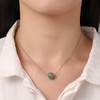 Lit Wall Jade Necklaces for Women Silver 10mm 18K Gold