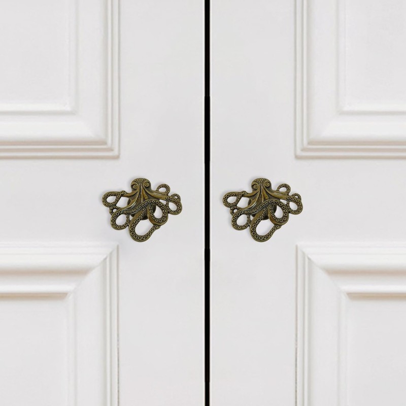 LLDYNW 4 pcs Octopus Drawer Knobs Creative Shape Drawer Knobs