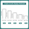 BENECREAT 5pcs Clear Acrylic Display Block - 1.2/1.6/2.4/3.2/4 Inch Round