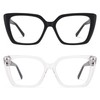 AMOMOMA Oversized Square Reading Glasses for Women,Trendy Blue Light Computer