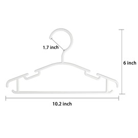 GoodtoU Baby Hangers 80 Pack – Kid Toddler Hanger for Clothes Plastic Childrens Infant Hanger, White